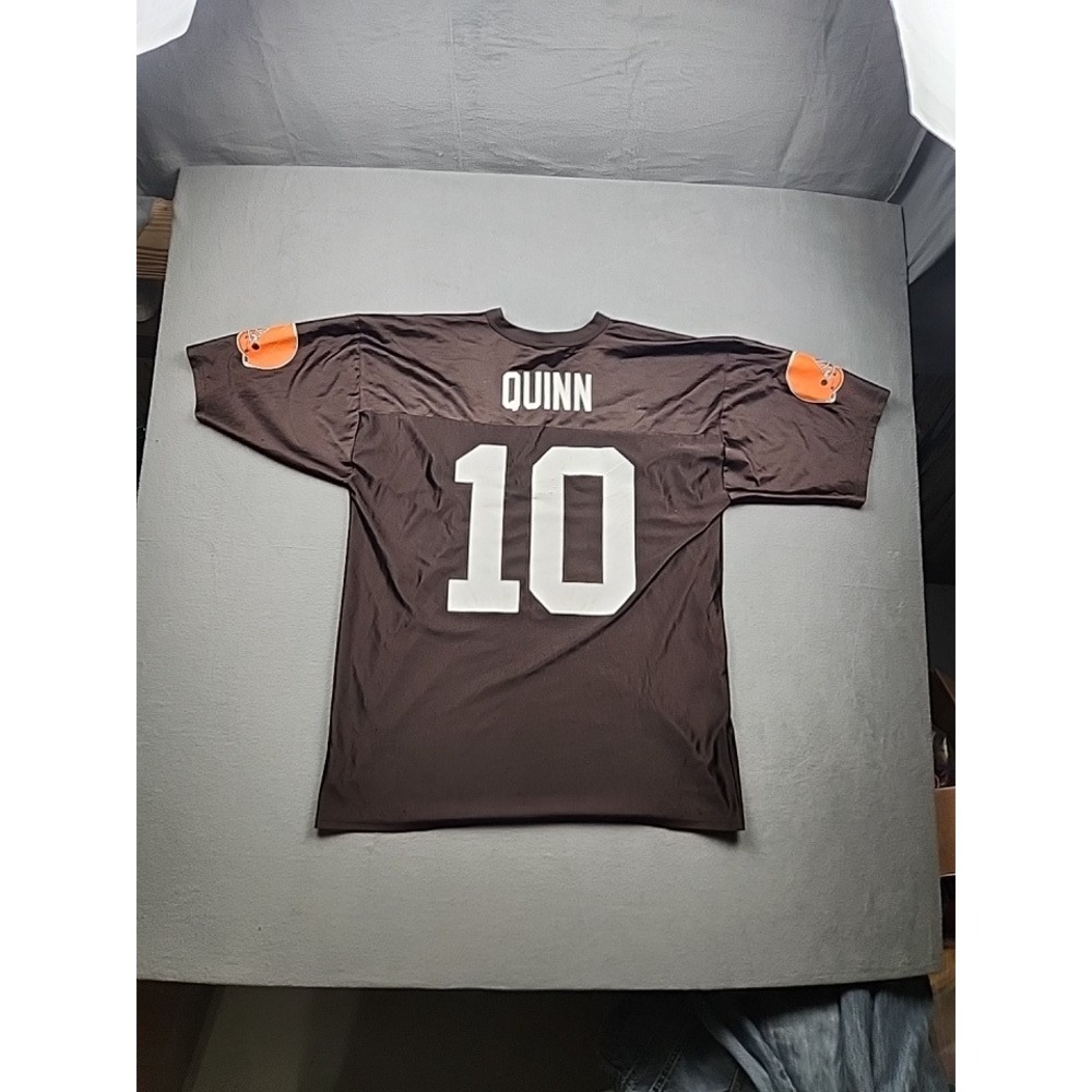 NFL Players Cleveland Browns Brady Quinn 10 Jersey‎ Mens Large Brown Football - Picture 2 of 16